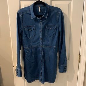 Free people denim dress women’s size medium